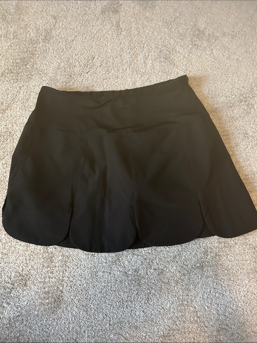 Fila Black Scallop Hem Athletic Skirt